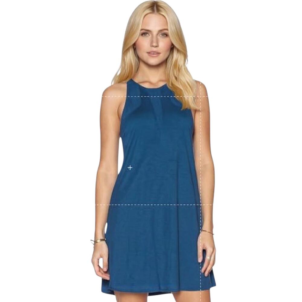 Bella Luxx Los Angeles Sleeveless Mini Tank Dress Women's Size S Azul Blue Modal